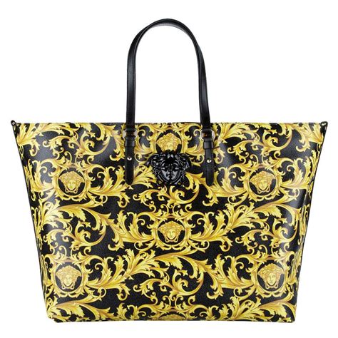 versace black gold handbag